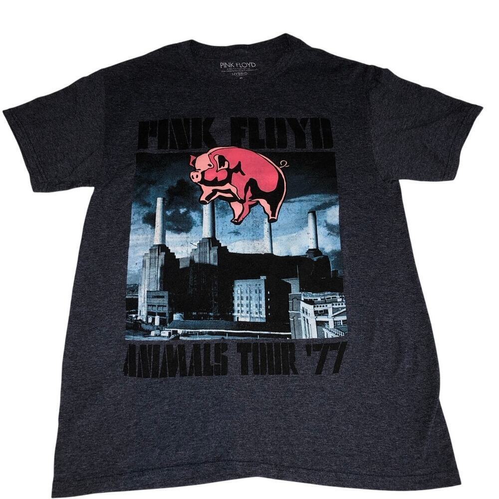 Pink Floyd Animals 1977 Tour Shirt Pig Size S Blue Band Tee Short Sleeve Unisex